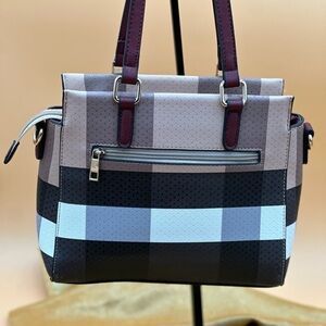 COPY - Unbranded Double Handle Shoulder Bag Black Cream Tan Polyurethane